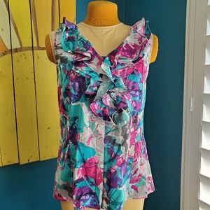 Anne Klein Colorful Dressy Tank Top Size Large